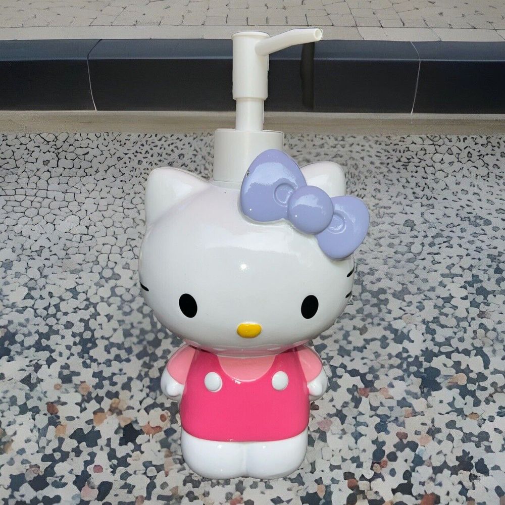 Hello Kitty Pink Dress Soap Dispenser Pump Cute‎ Kawaii Bathroom Kitchen